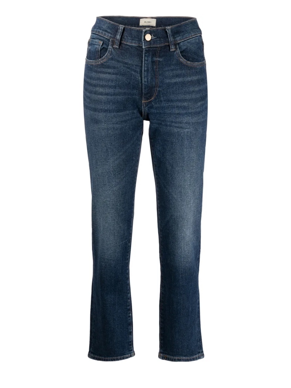 DL1961 Mila MidRise Cigarette Women's Dark Blue Straight-Leg Jeans